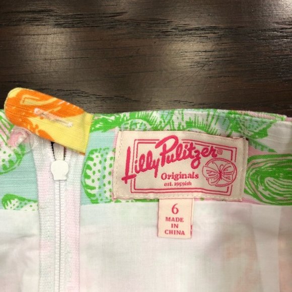 Vintage Lilly Pulitzer Patchwork Mini Skirt Sz 10 - Picture 4 of 6